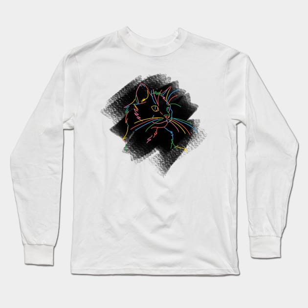 Cat Lovers. Long Sleeve T-Shirt by Fuzzer